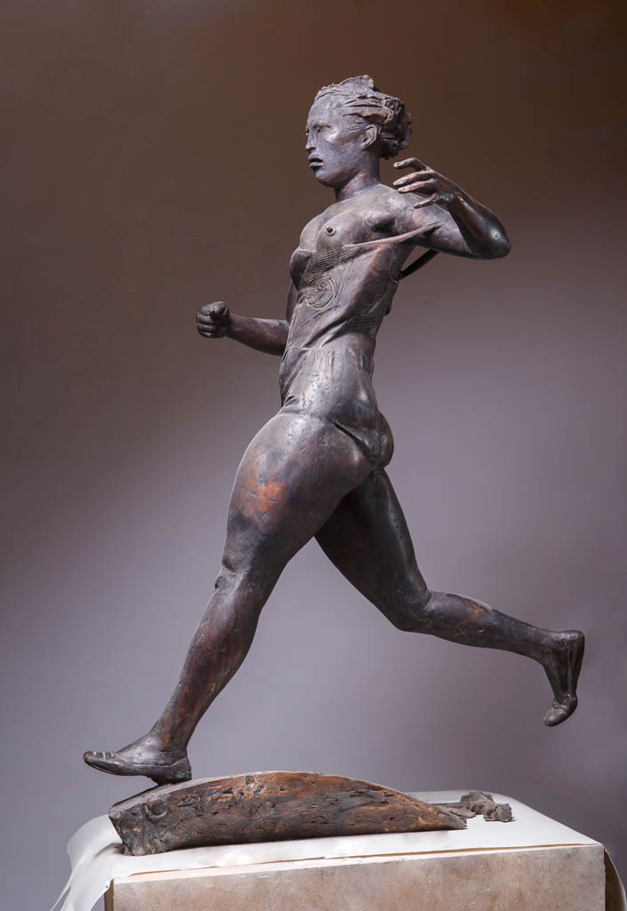 Maratonica, bronze, 88x63x35 cm, 2017